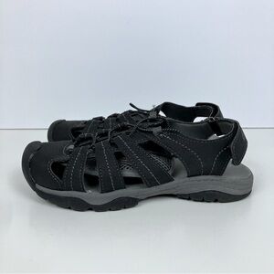 Eddie Bauer Water Shoes / Sports Sandals Boys Size 3 Gray Black Kids Outdoor